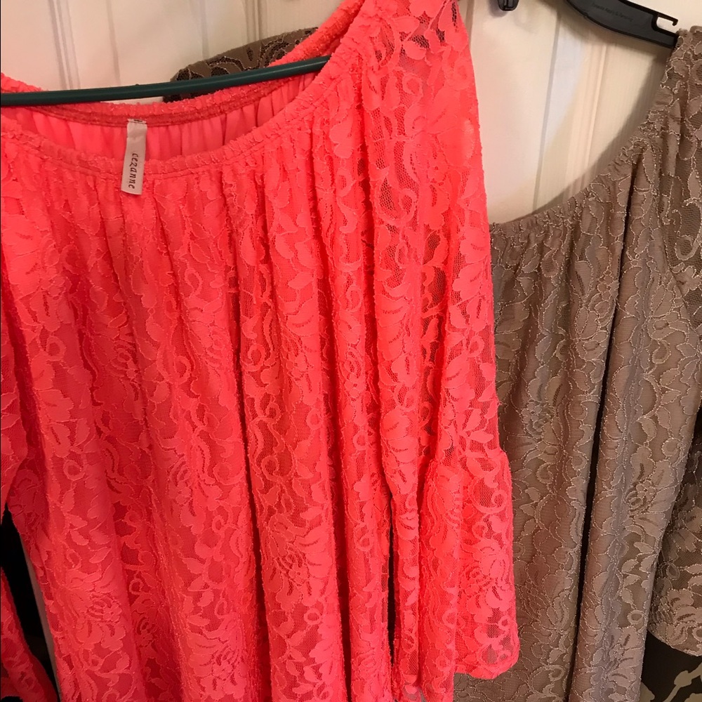 Lot of 2 Lace Mini Dresses or Tops XL